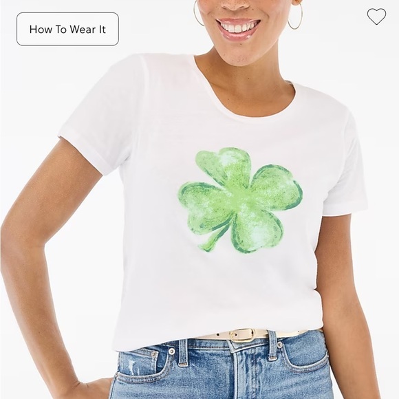 J crew Clover graphic tee - Picture 1 of 3